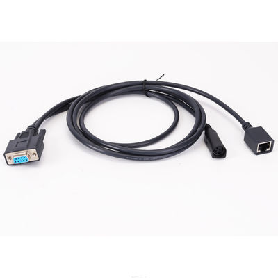 Flexible D-SUB-Kabel DB9 Pin weiblich bis RJ45 und 3 Pin DIN Jack Verlängerungskabel abgeschirmt