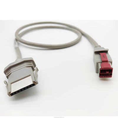 24V angetriebenes USB-Kabel 24V bis 1X8P Druckerkabel Grau 12V